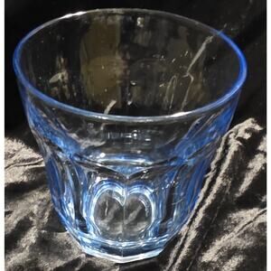 Pasabahce Glass Co. BAROQUE Azure Turkey Blue Flat Old Fashioned Tumbler